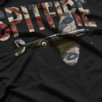 Spitfire Raf Supermarine WW2 Fighter Plane T-Shirt