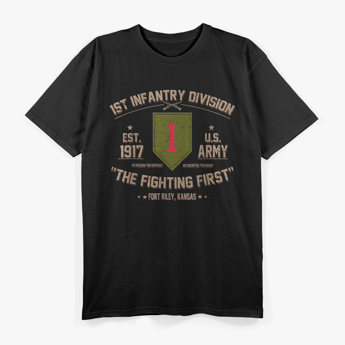 US Army 1st Infantry Division Veteran The Fighting First T-Shirt