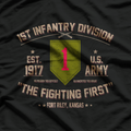 US Army 1st Infantry Division Veteran The Fighting First T-Shirt