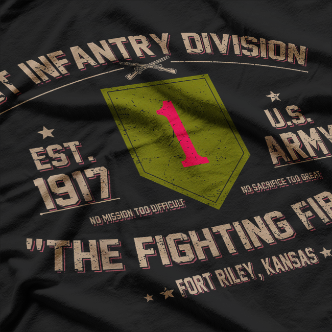 US Army 1st Infantry Division Veteran The Fighting First T-Shirt
