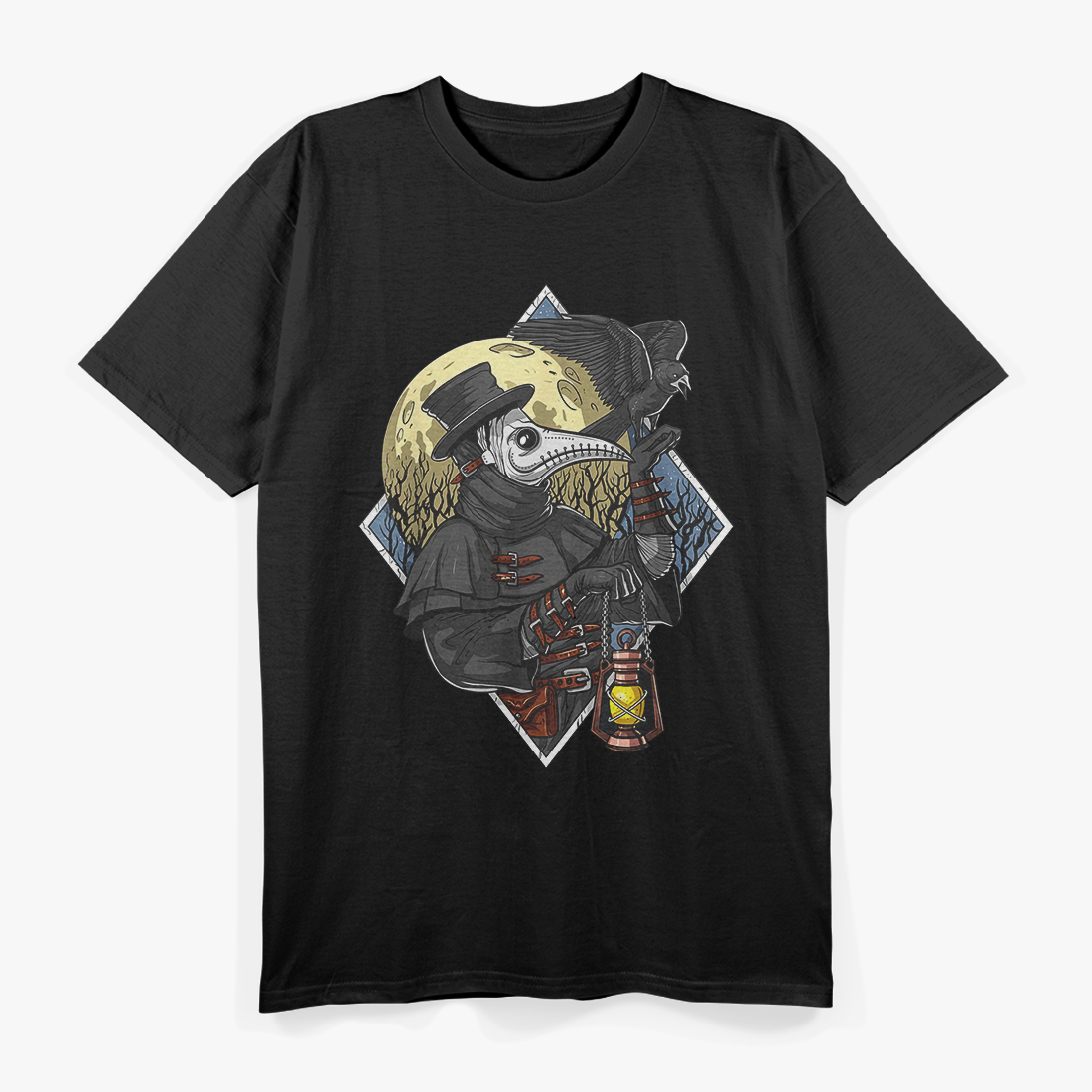 Plague Doctor - Steampunk Raven Medieval Fantasy T-Shirt