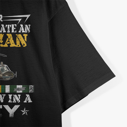 Vietnam Veteran UH-1 Huey Helicopter Tribute T-Shirt