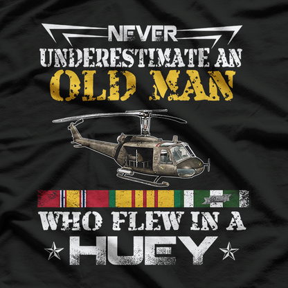 Vietnam Veteran UH-1 Huey Helicopter Tribute T-Shirt