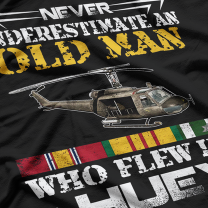 Vietnam Veteran UH-1 Huey Helicopter Tribute T-Shirt