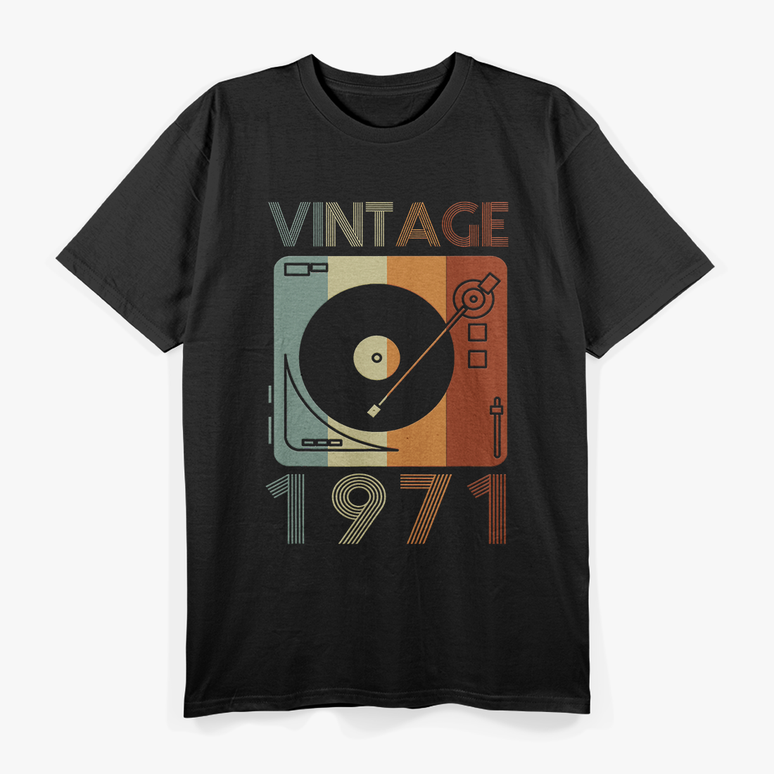 Vintage 1971 Retro Record Player Birthday T-Shirt
