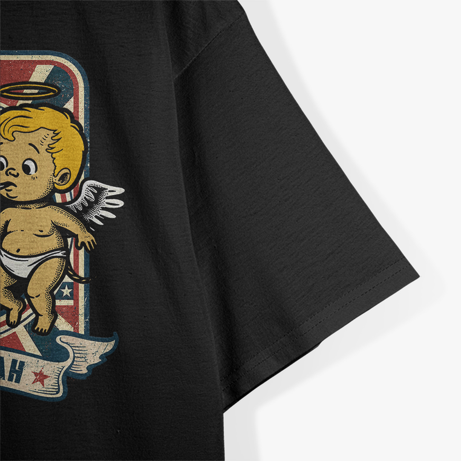 Retro Smoking Angel & Devil - Devilish Cupid Vibes T-Shirt