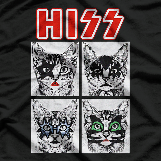 Hiss - The Ultimate Cat Music Band Parody T-Shirt