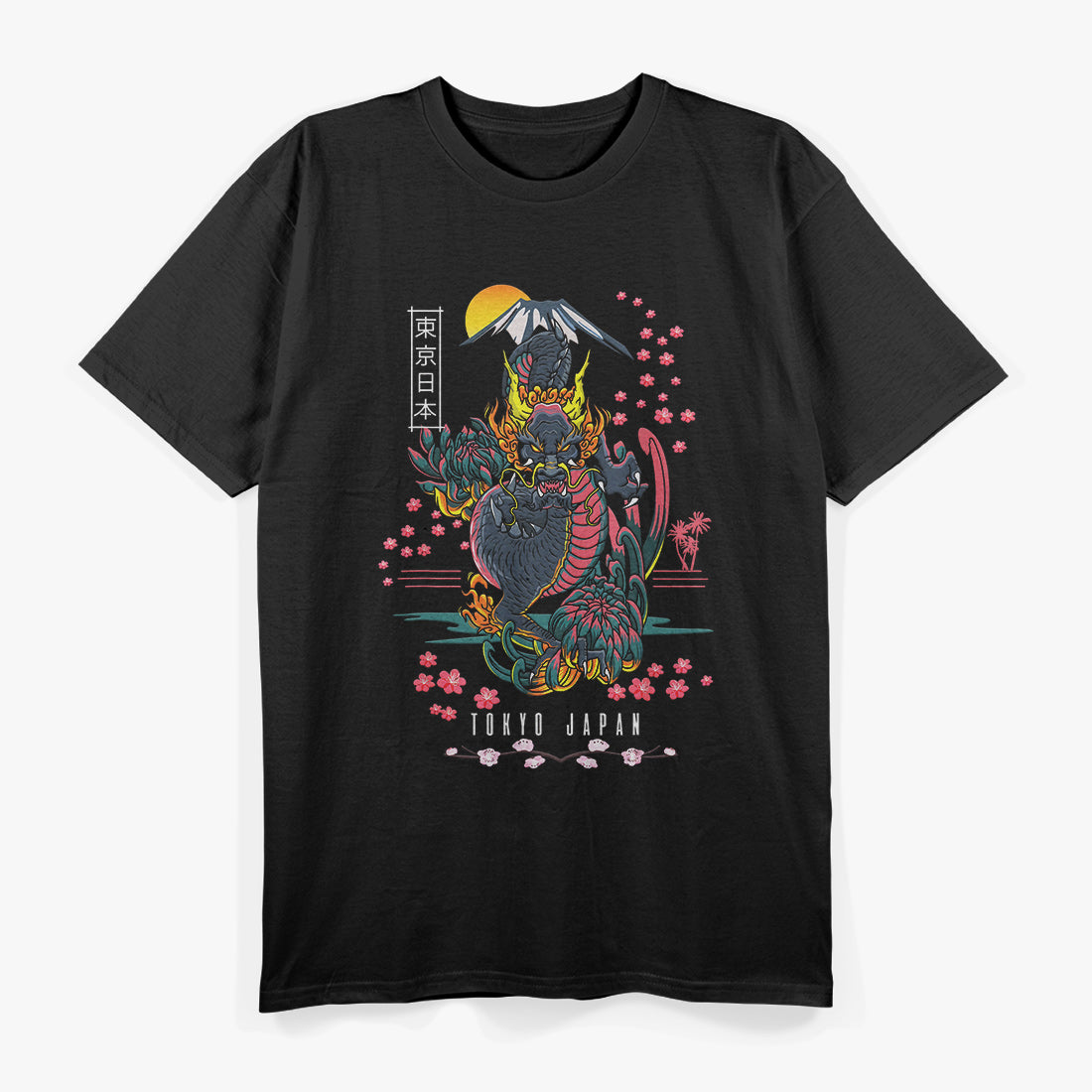 Tokyo Dragon Vibrant Urban Style Meets Mythical Power T-Shirt