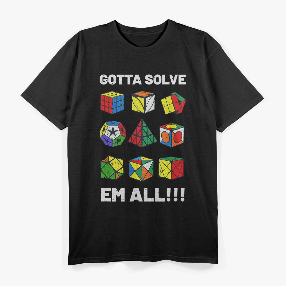 Competitive Puzzle Cube, Gotta Solve 'Em All - Speed Cubing T-Shirt