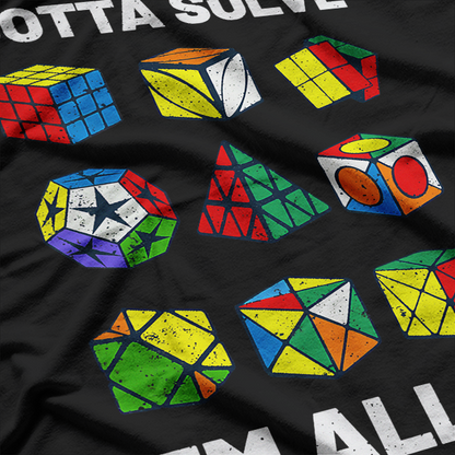 Competitive Puzzle Cube, Gotta Solve 'Em All - Speed Cubing T-Shirt