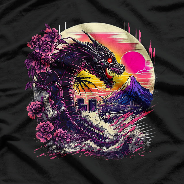 Dragon Vaporwave Retro 80s Synthwave Aesthetic with Vintage Flair T-Shirt