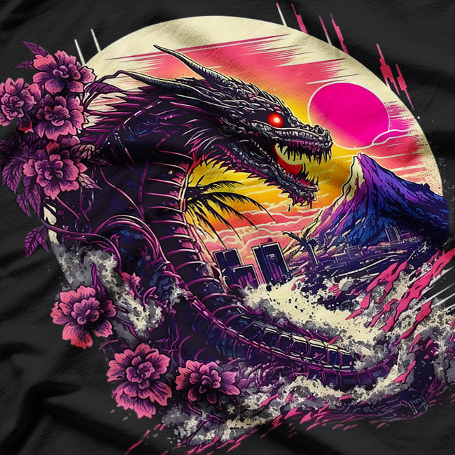 Dragon Vaporwave Retro 80s Synthwave Aesthetic with Vintage Flair T-Shirt