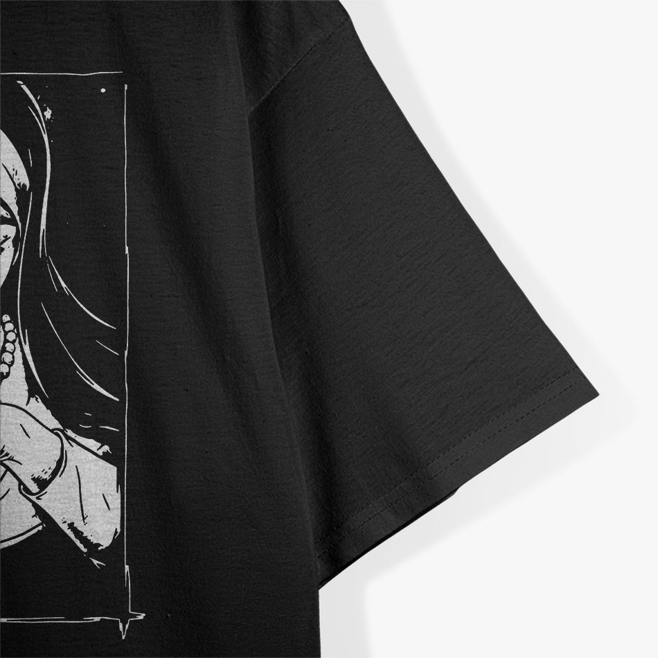 Unholy Nun Funny Dark Humor Graphic T-Shirt