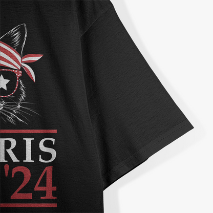 Harris Walz 2024 Funny Cat Political Humor T-Shirt