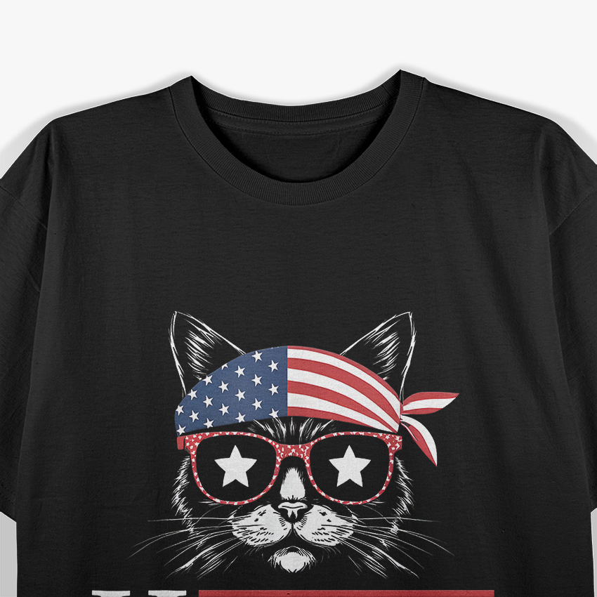 Harris Walz 2024 Funny Cat Political Humor T-Shirt