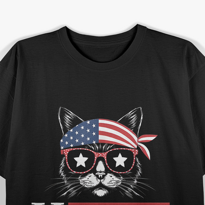 Harris Walz 2024 Funny Cat Political Humor T-Shirt