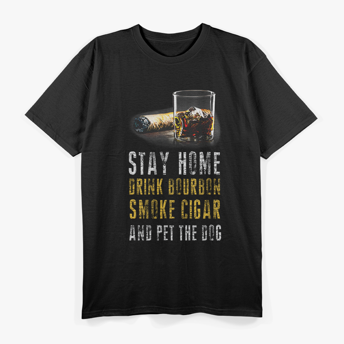 Stay Home and Drink Bourbon Relaxed Lifestyle T-Shirt