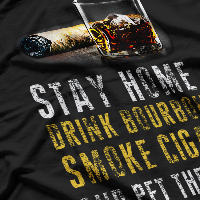 Stay Home and Drink Bourbon Relaxed Lifestyle T-Shirt