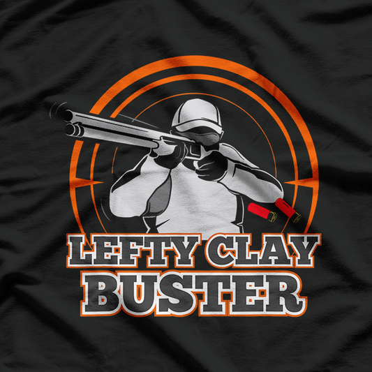 Trap Shotgun Gift Lefty Clay Buster Skeet Shooting T-Shirt