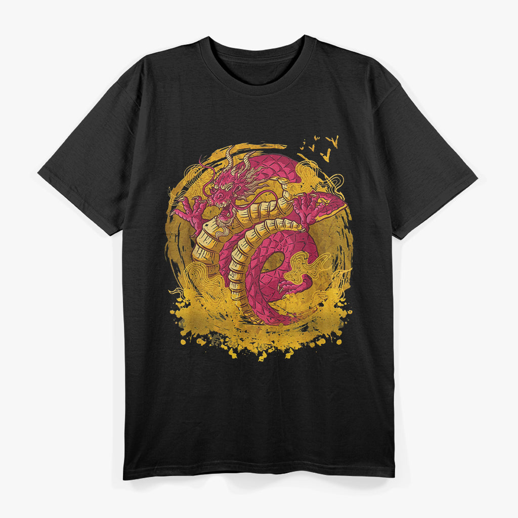 Japanese Retro Dragon - Timeless Mythology with Vintage Charm T-Shirt