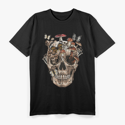 Mushroom Clothing Mushroom Collector Skull T-Shirt