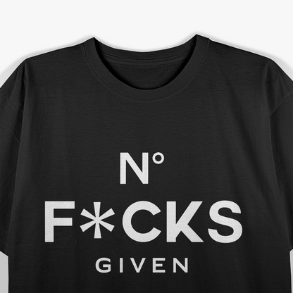 No Cares Given Funny Bold Attitude Design T-Shirt