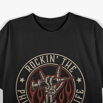 Rocking Phlebotomist Life Funny Medical Technician Design T-Shirt