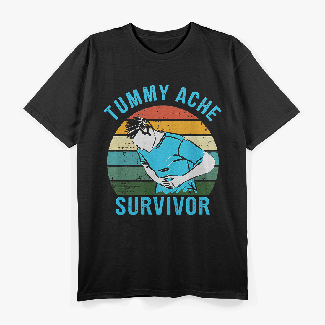 Vintage Survivor Of Epic Tummy Ache Funny Humor T-Shirt