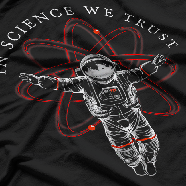 Atheist In Science We Trust Astronaut Graphic T-Shirt