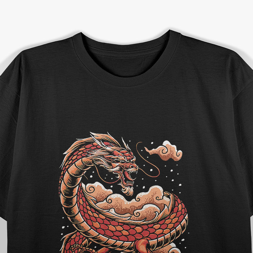 Chinese Red Dragon - A Bold Symbol of Power, Strength, and Fortune T-Shirt