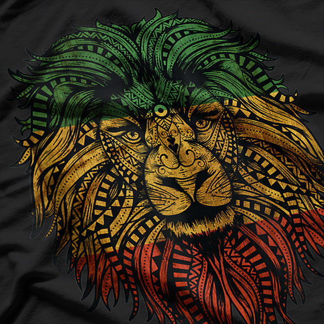 Lion Rasta Roots Rock Reggae Graphic T-Shirt