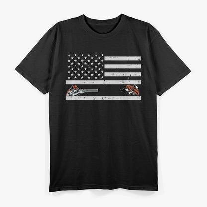 Proud American - Skeet, Trap, Clay Shotgun Shooting T-Shirt