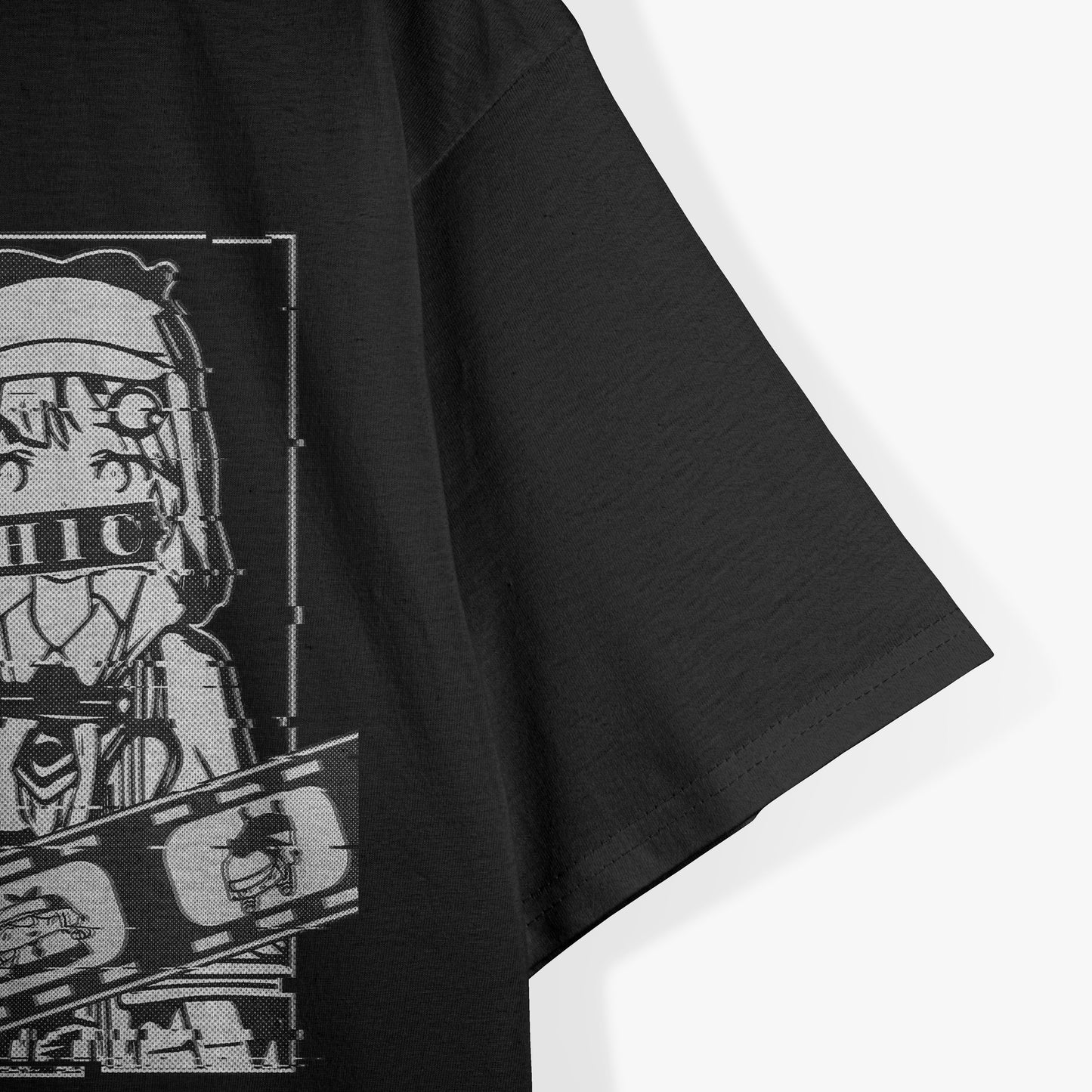 Amelia Watson in a Retro-Glitched Hololive Style T-Shirt