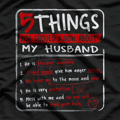 5 Facts About My Husband Funny Relationship T-Shirt