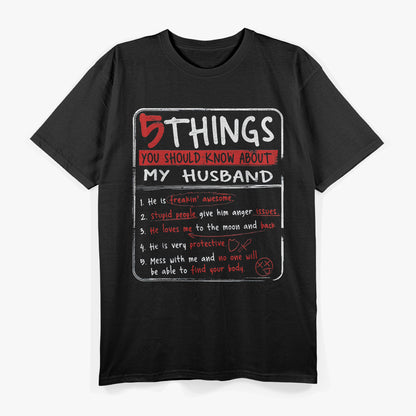 5 Facts About My Husband Funny Relationship T-Shirt