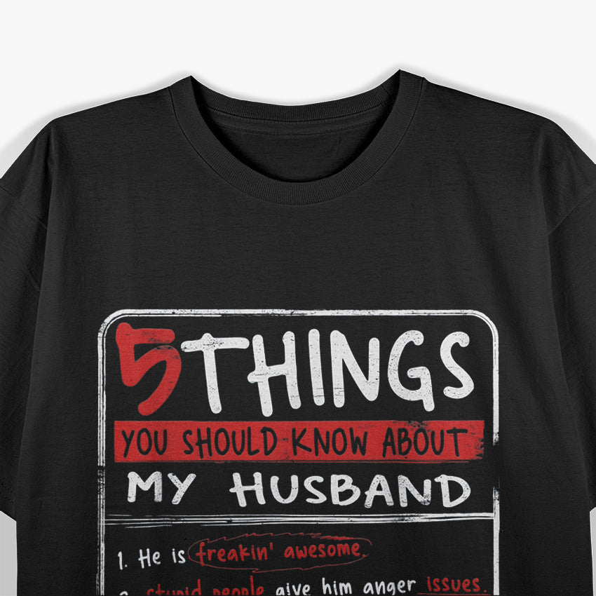 5 Facts About My Husband Funny Relationship T-Shirt