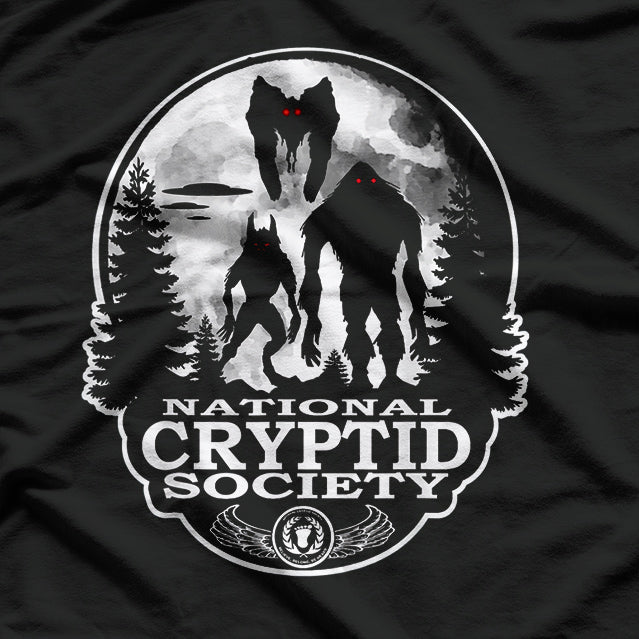 Bigfoot, Dogman, Mothman, UFO: National Cryptid Society T-Shirt