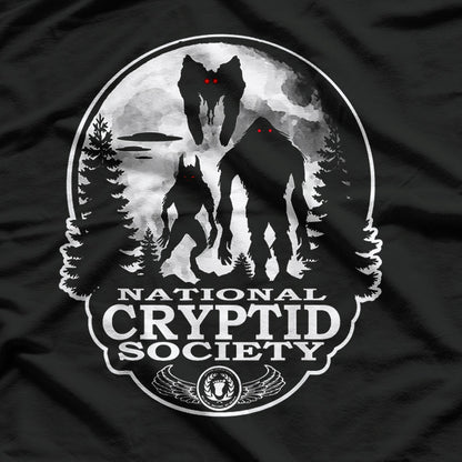 Bigfoot, Dogman, Mothman, UFO: National Cryptid Society T-Shirt
