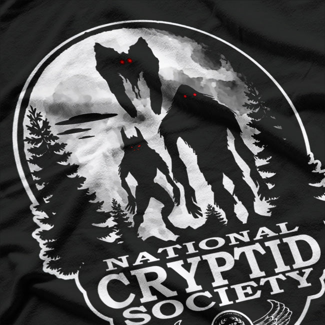 Bigfoot, Dogman, Mothman, UFO: National Cryptid Society T-Shirt