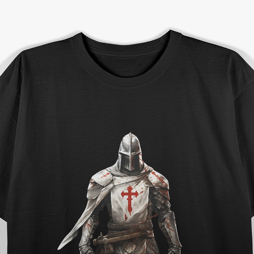Catholic Knight Templar Crusader Cross Faith Symbol T-Shirt