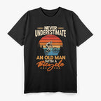 Never Underestimate an Old Guy on a Bicycle Funny Cyclist Rider T-Shirt