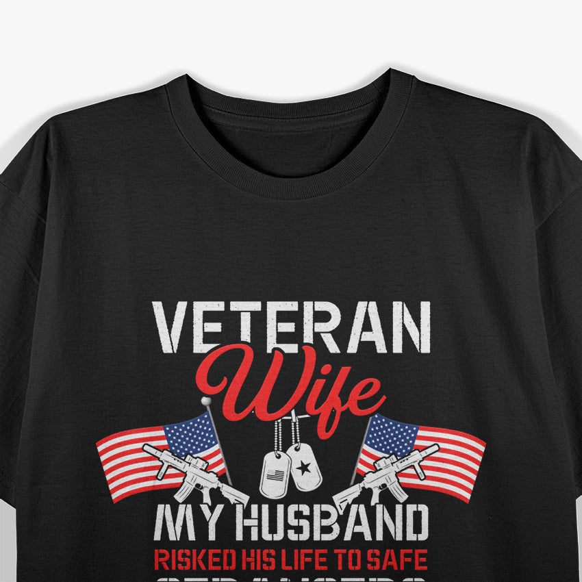Veteran Wife USA Veterans Day US Army Veteran Mother's Day T-Shirt