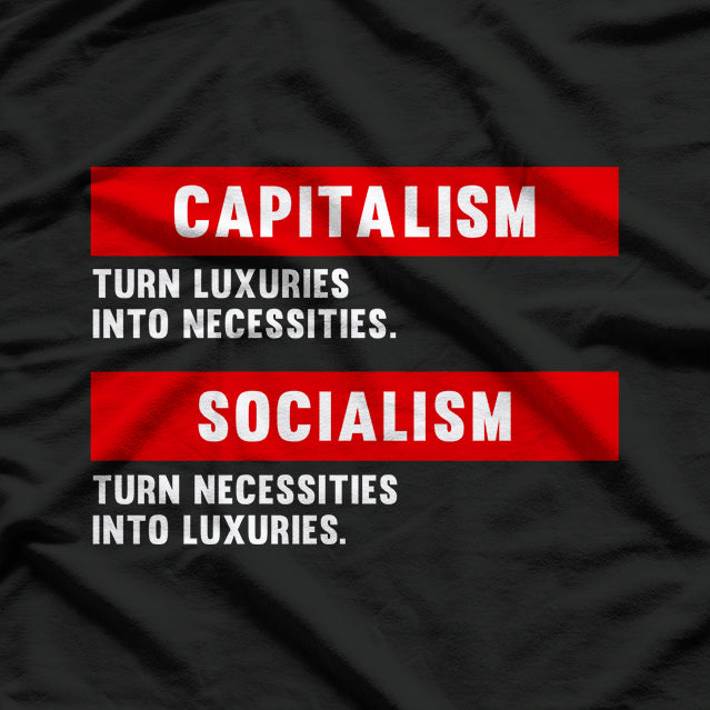 Capitalism vs. Socialism Definition Anti-Socialist Political T-Shirt