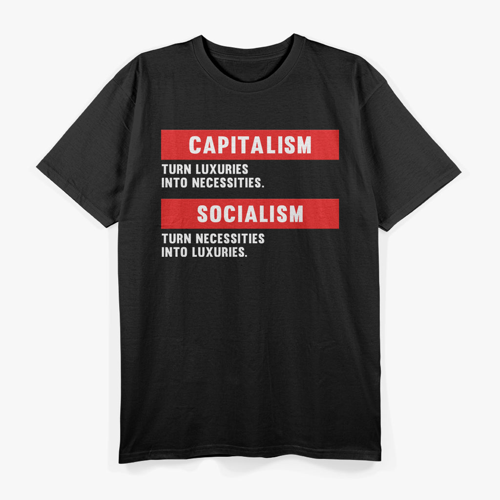 Capitalism vs. Socialism Definition Anti-Socialist Political T-Shirt