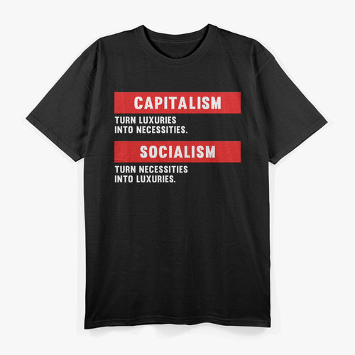 Capitalism vs. Socialism Definition Anti-Socialist Political T-Shirt