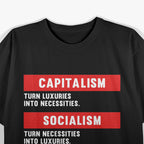 Capitalism vs. Socialism Definition Anti-Socialist Political T-Shirt