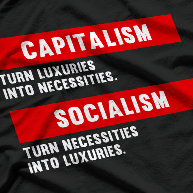 Capitalism vs. Socialism Definition Anti-Socialist Political T-Shirt