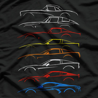 Chevrolet Corvette Evolution C1-C8 Graphic T-Shirt