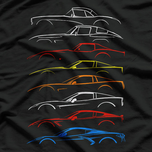 Chevrolet Corvette Evolution C1-C8 Graphic T-Shirt