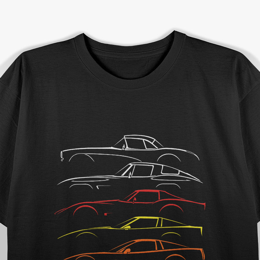 Chevrolet Corvette Evolution C1-C8 Graphic T-Shirt